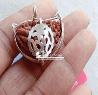 One Face Rudraksh With Silver Cap with lab Certified